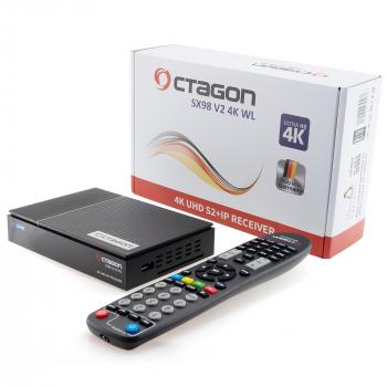OCTAGON SX98 V2 4K UHD S2+IP 5G Wi-Fi 1xDVB-S2 Linux Smart TV Sat Receive